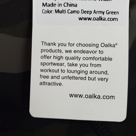 Oakla Yoga Shorts  XS Camo Olive Gray Brown - Picture 10 of 10